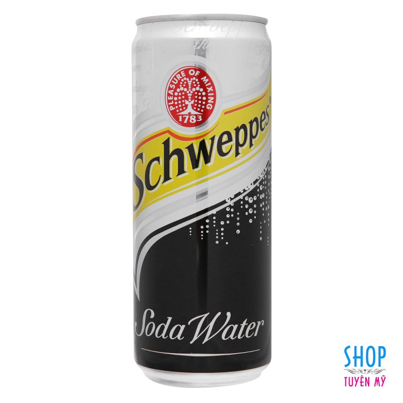 Soda không đường Schweppes - lon 330ml