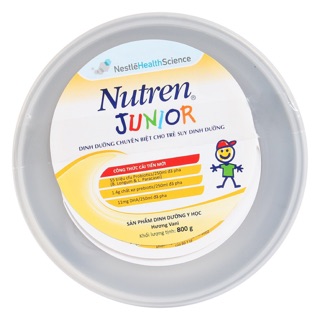 Nutren Junior 800g. Hỗ trợ tăng cân hiệu quả. Sữa chính hãng Nestlé Thụy Sĩ.