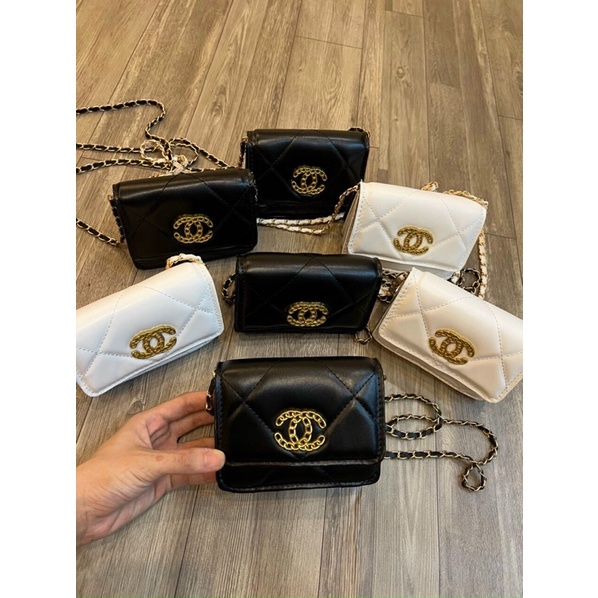 Túi Mini Đeo Chéo Trần Trám, Ví Nữ Đeo Chéo CN Nhiều Ngăn