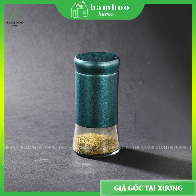 Lọ thuỷ tinh THE BAMBOO đựng gia vị cao cấp (mở nắp)