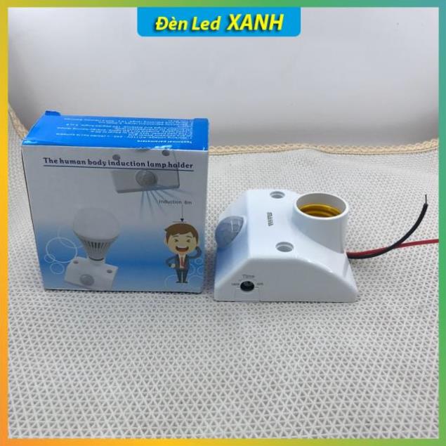 Đui Đèn Cảm Ứng Hồng Ngoại E27 Chất Đời Đầu, Đui Đèn Thông Minh Tự Động Bật Tắt E27.