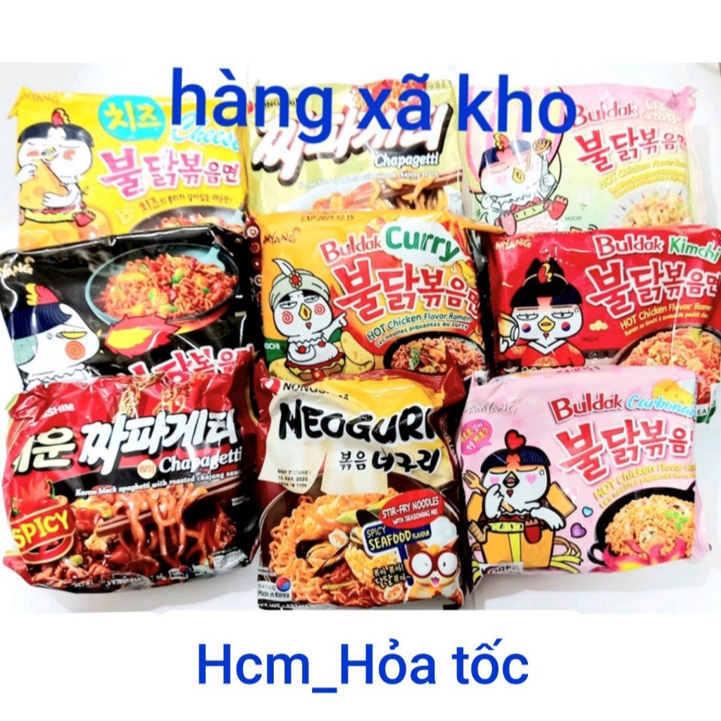 mì gà đen cay hàn quốc samyang khô nhiều vị | BigBuy360 - bigbuy360.vn