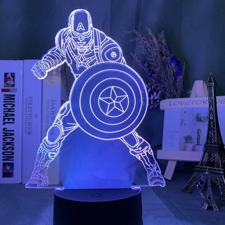 Đèn LED 3D 7 Màu Hình Siêu Anh Hùng Marvel