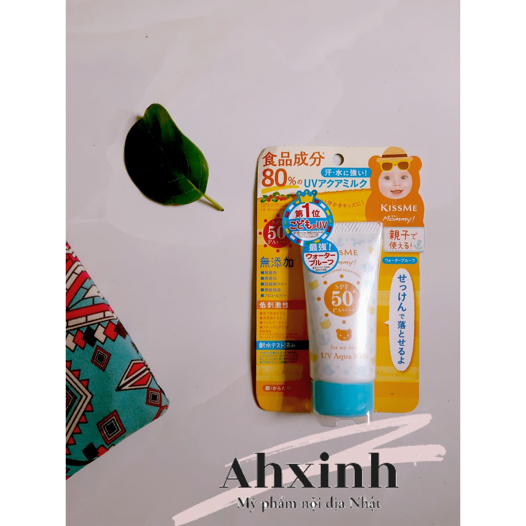 Kem chống nắng Kiss Me Mommy UV Aqua Milk Waterproof Sunscreen SPF 50+ PA++++