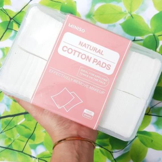 [SALE] Bông tẩy trang 1000 miếng Miniso Nhật Bản - Chính hãng 100% Cotton