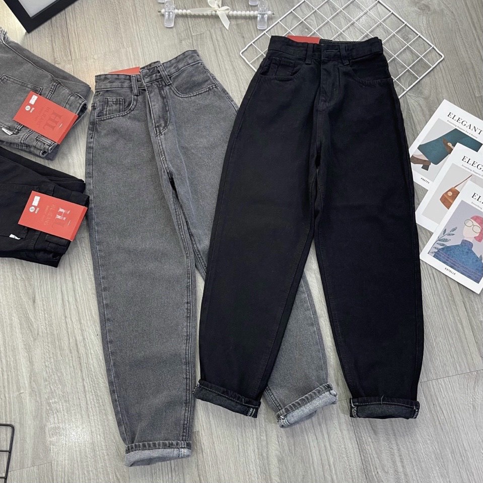 Quần jean baggy nữ cạp cao