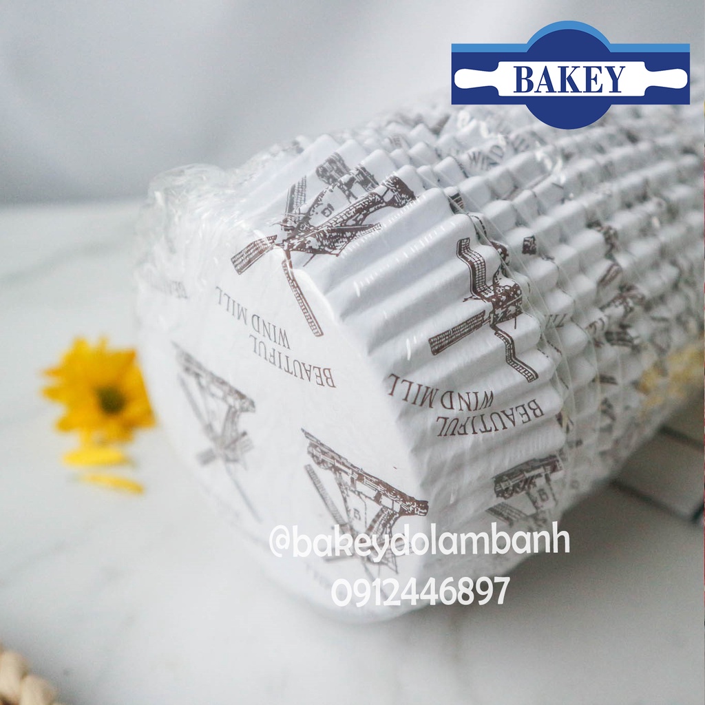 Cup giấy mềm lót cupcake, socola 14.5cm