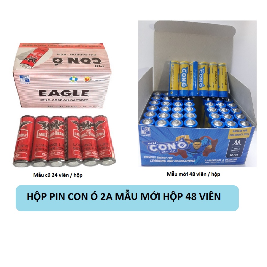 Hộp Pin tiểu Con Ó hộp 48 cục pin/ hộp