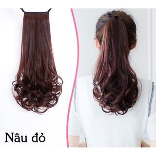 Tóc Giả Nữ Buộc Cột Xoăn Dài 45cm Hàng Cao Cấp