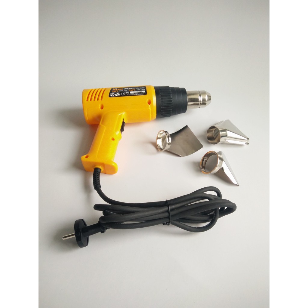 Máy khò nhiệt, máy sấy màng co Tolsen 79100 Công suất 1000w-2000W cho nhiệt độ cố định 350-550 độ C, làm nóng cực nhanh