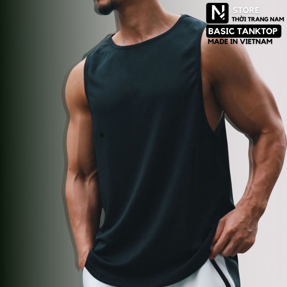 Áo thun 3 lỗ nam, áo ba lỗ tanktop nam form rộng sát nách_ABL01