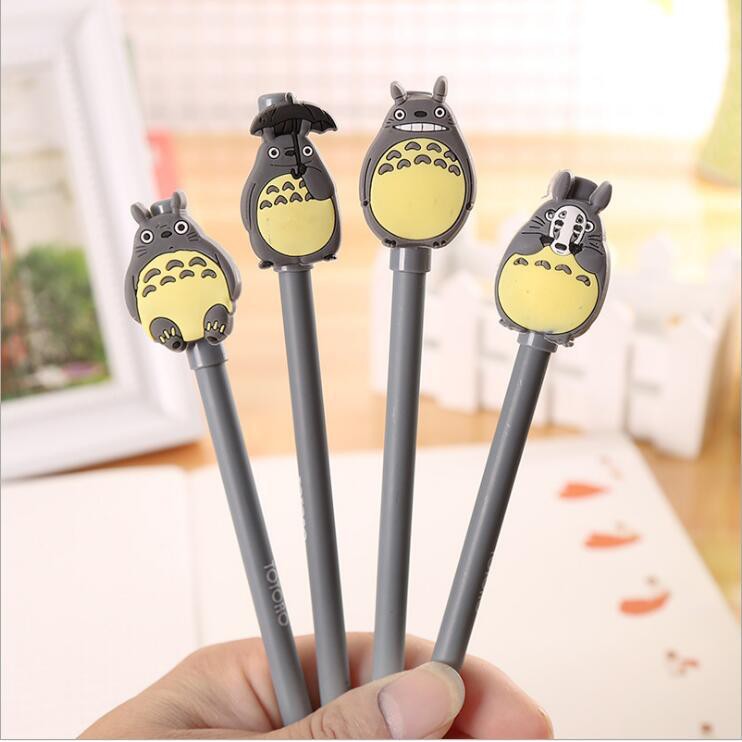 Bút nước hoạt hình đáng yêu - Bút Gel mực đen loại đẹp / Bút vô diện/ Totoro/ Cony/ Phi thuyền/ Bút MolangShop