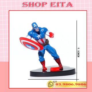 Mô hình đội trưởng Mỹ trang trí bánh kem, trang trí bánh sinh nhật