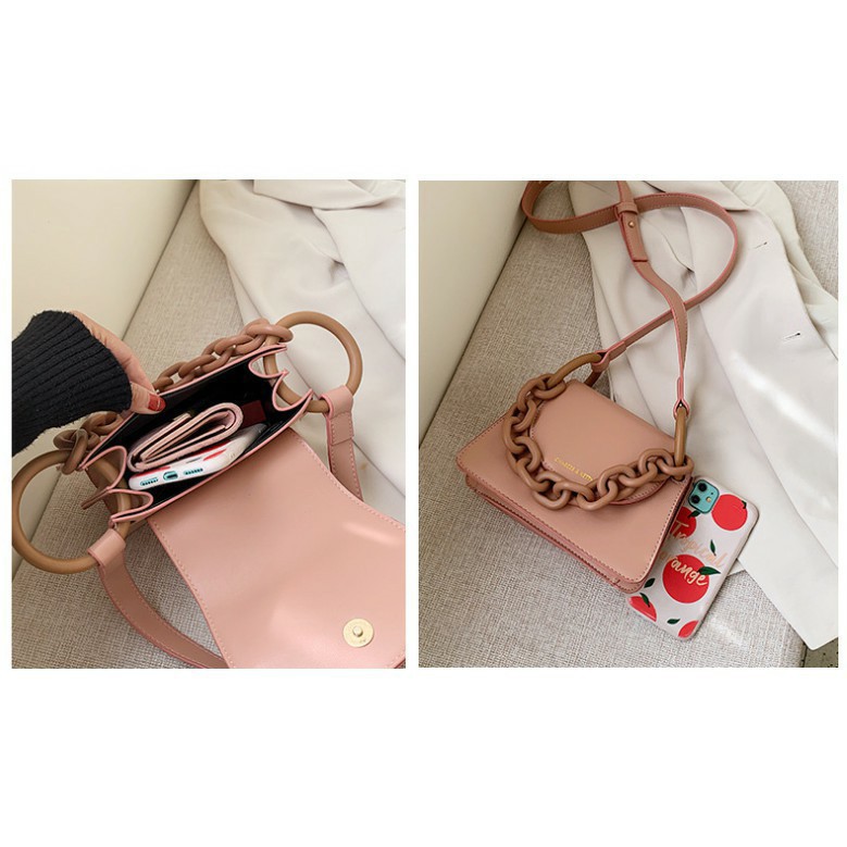 [Hot Trend] Túi Xách Quai Xích Da Cao Cấp Hồng Đen Trắng Kem Thiết Kế Thời Trang Trẻ Trung Năng Động 2021 TX0001-04 | BigBuy360 - bigbuy360.vn