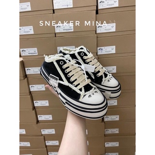 Sục xvessel 11 đế gỗ  🍇  giày đạp gót converse rách thể thao nam nữ sneaker full box