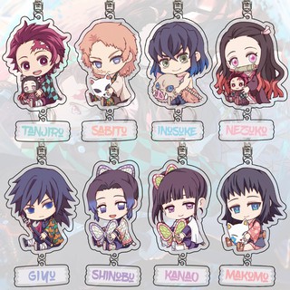 ( Mica trong acrylic ) Móc khóa Kimetsu no Yaiba Thanh gươm diệt quỷ Nezuko anime chibi