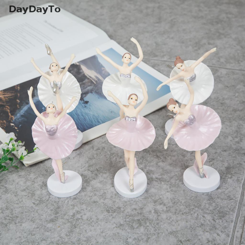 Bộ 3 Phụ Kiện Trang Trí Bánh Kem Hình Bé Gái Múa Ba Lê Dễ Thương
