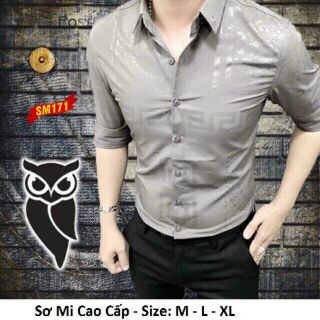 Sơ Mi Nam vải lụa thái cao cấp họa tiết nổi