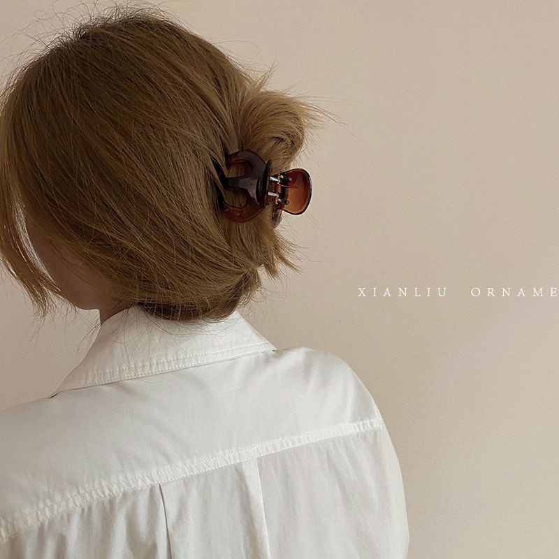 Kẹp tóc nhựa resin thiết kế đơn giản cổ điển thời trang cho nữ