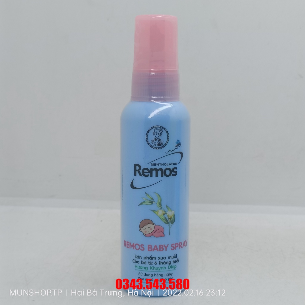 Xịt Remos Baby Spray chai 60ml cho bé từ 6 tháng tuổi