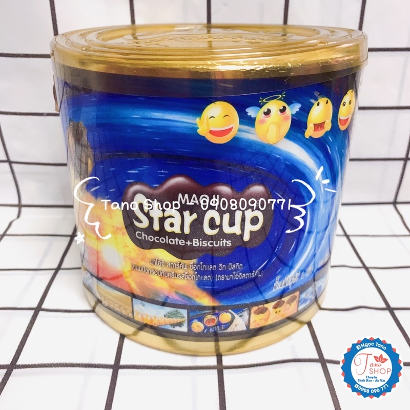 Hộp 100 chén bánh socola Star Cup Thái