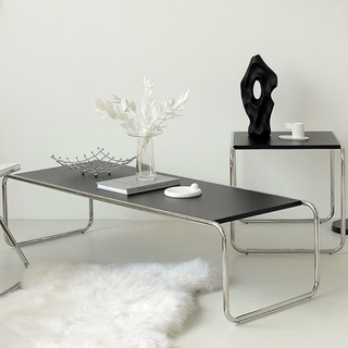 Mua Bàn Sofa - Trà MODESK SS Sofa Long Table Black & White (bộ 2 cái) Ván MFC Khung Inox 304 Nội Thất Phòng Khách Cafe Shop