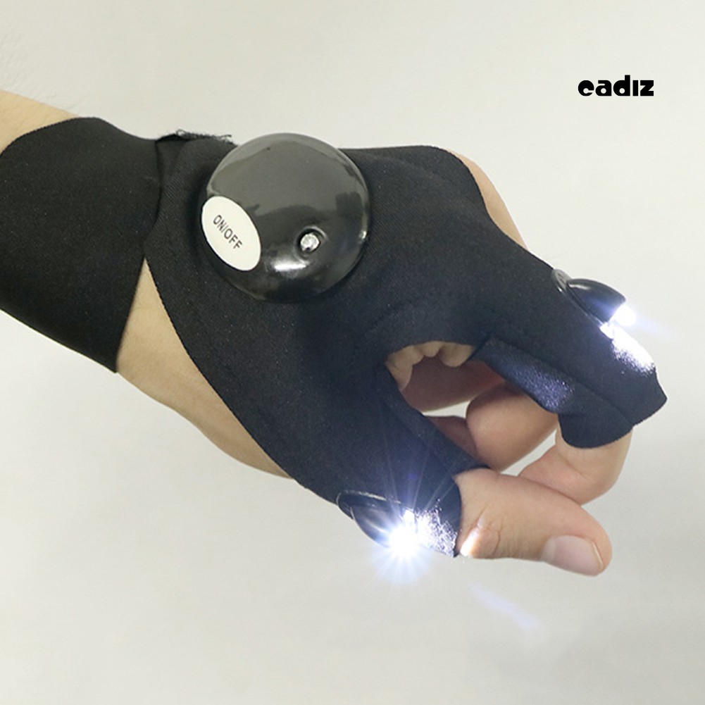 Găng Tay Xỏ Ngón Tích Hợp Đèn Led Tiện Lợi