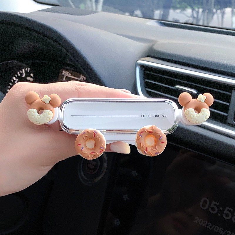 Giá đỡ điện thoại trên xe ô tô Gấu , Thỏ - Kẹp điện thoại trên xe ô tô