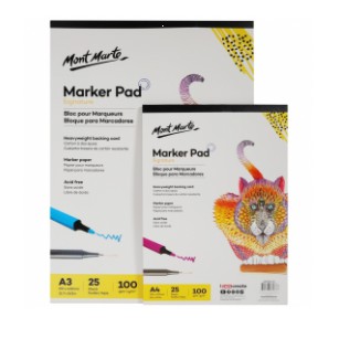 Sổ vẽ marker Mont Marte Marker - Pad - A5 - 100gsm - 25 tờ (sheet)