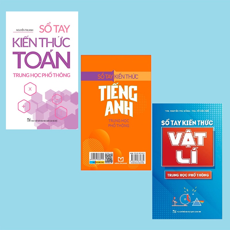 Sách - Trọn bộ Sổ tay kiến thức trung học phổ thông Toán + Lý + Hóa + Ngữ Văn + Tiếng Anh