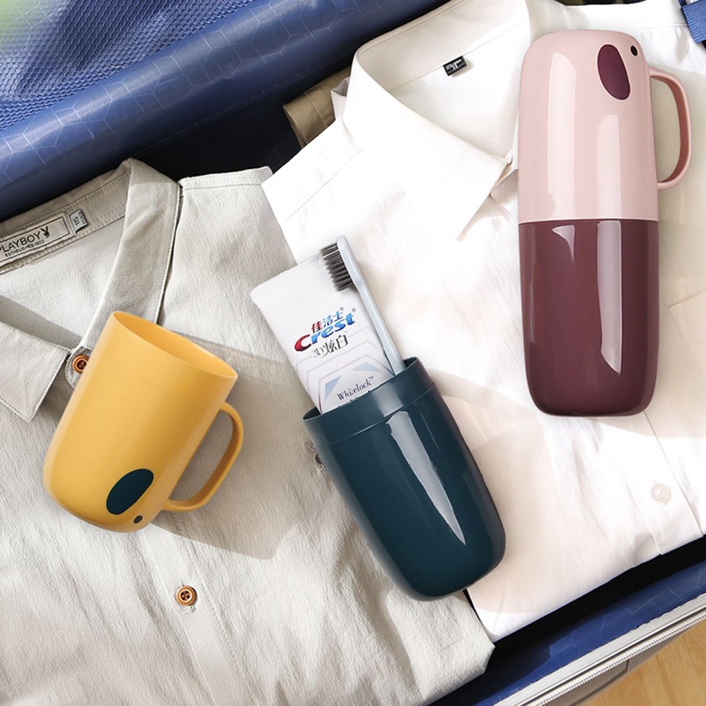 Hộp Đựng Bàn Chải Đánh Răng Hình Voi Hoạt Hình Tiện Dụng Mang Theo Du Lịch Cắm Trại