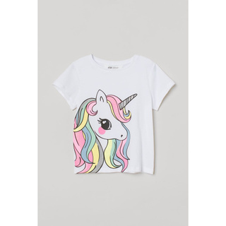 Áo phông trắng unicorn HM H&M_hàng chính hãng authentic