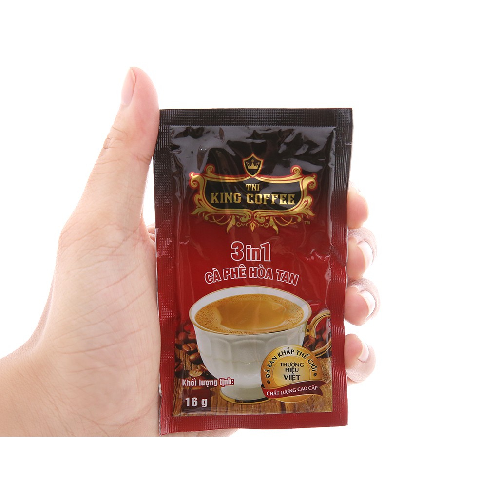 Cà phê sữa TNI King Coffee 3 in 1 720g bịch 45 gói