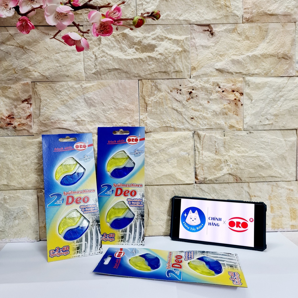 [Nội Địa Đức] Treo Khử Mùi Máy Rửa Bát ORO Khử Mùi Hôi Hiệu Quả (15g x 2)