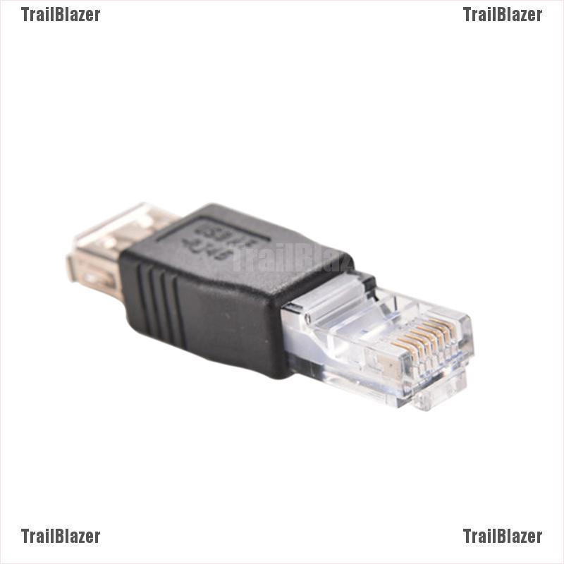 Set 2 bộ nối chuyển đổi cổng Ethernet RJ45 đầu đực sang USB đầu cái | BigBuy360 - bigbuy360.vn