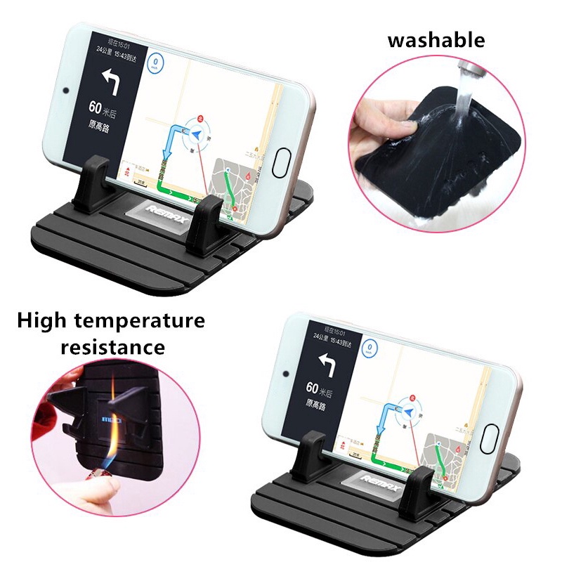 Giá Đỡ Điện Thoại Bằng Silicon Mềm Chống Trượt Chống Trầy Xước Thông Dụng Cho Xe Hơi