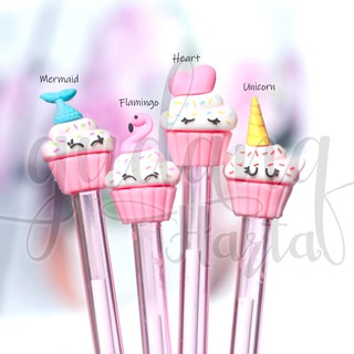 Bút Bi Hình Bánh Cupcake / Kỳ Lân / Hồng Hạc / Nàng Tiên Cá Dễ Thương Gh 307309