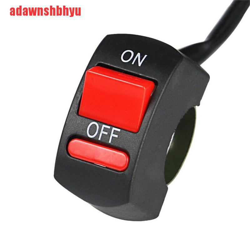 [adawnshbhyu]Universal Handlebar Motorcycle Switch ON-OFF Button LED Angel Eyes Light Switch