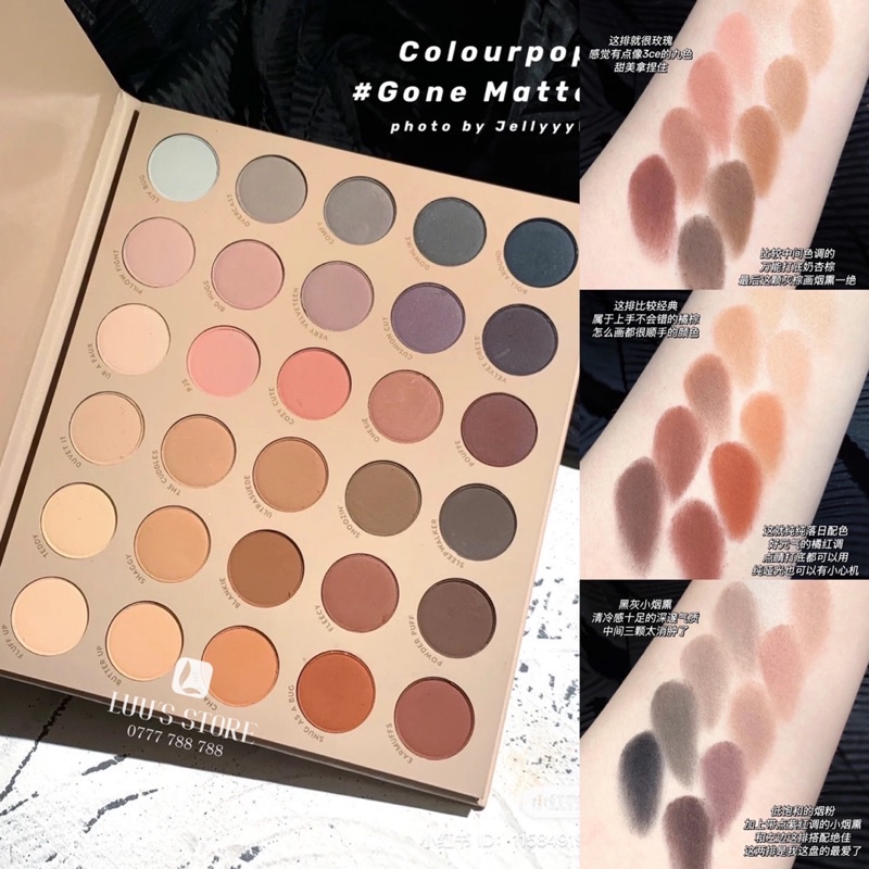 Bảng Phấn Mắt Colourpop Gone Matte