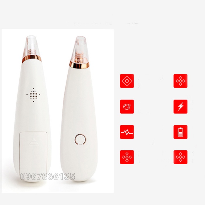 Máy hút mụn đầu đen BLACK HEAD cao cấp 3 đầu hút