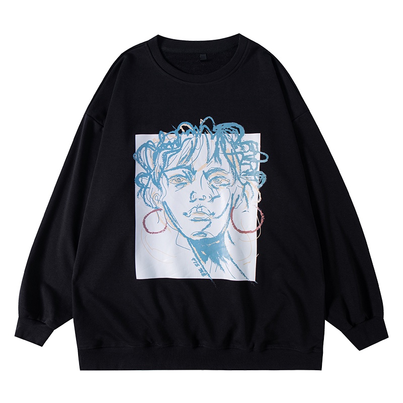 Áo hoodie Tay Dài Cổ Tròn Dáng Rộng In Chữ IFNICEFUTURE Thời Trang Thường Ngày Cho Cặp Đôi
