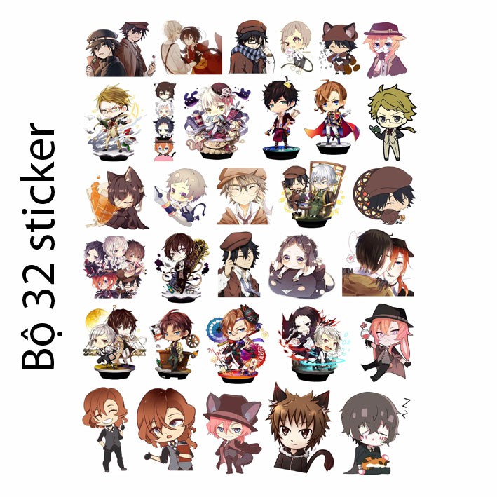 Sticker/ Hình dán anime Bungou Stray Dogs