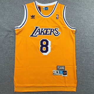 NBA Jersey Los Angeles Lakers No.8 Kobe Kobe Jersey Sports vest The New Retro  Mesh yellow