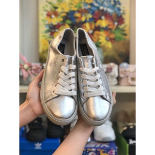 Giày Thể Thao poLo Trắng Bạc Bé Gái  Êm Nhẹ, Đế Chống Trơn Trượt tốt, Da Pu Mềm Phù Hợp Cho Bé Đi Chơi Đi Học Siz 35 37