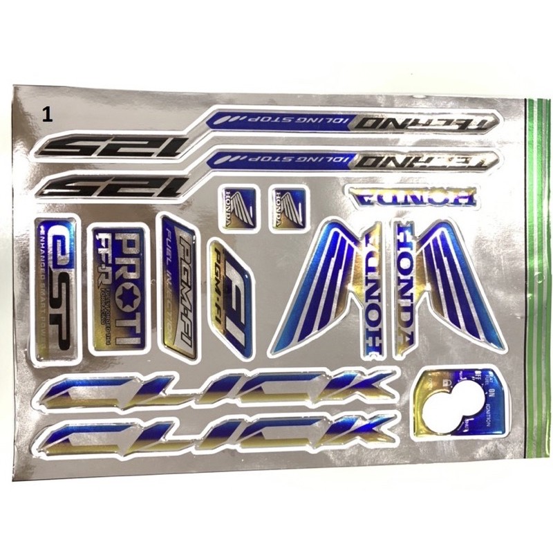 bộ tem nổi titan phản quang winner exiter vario sirius wave@ click satria