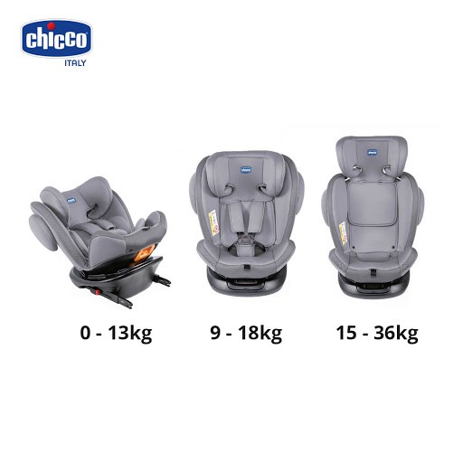 Ghế ngồi ô tô Chicco Unico Isofix 0-12Y xoay 360˚ jet black