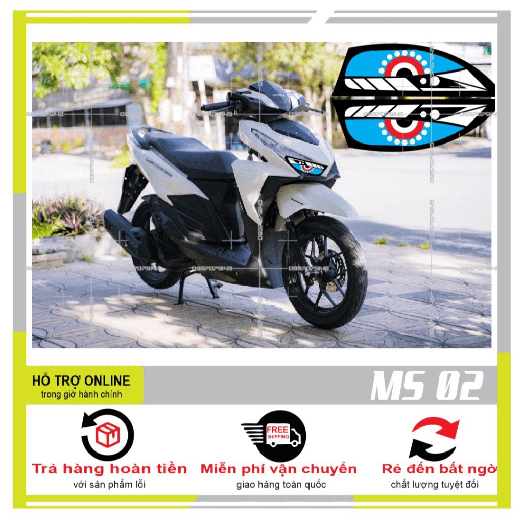 DECAL DÁN ĐÈN SƯƠNG MÙ XE VARIO 2017 (DECAL TRONG SUỐT) MS 02 - DUNG DECAL