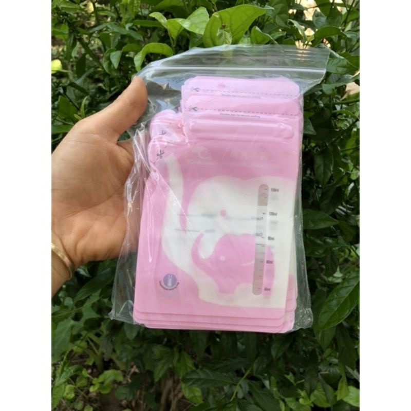 Hộp 30 túi trữ sữa Mẹ cảm ứng nhiệt có vòi rót 150ml Kichilachi Kichi / MamiCare - K30V (Công nghệ Nhật)