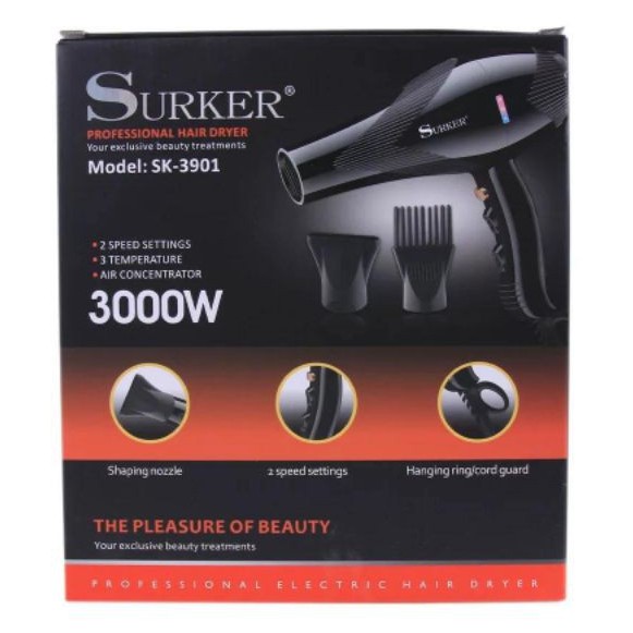 Máy sấy tóc Surker - 2 tốc độ gió Công suất lớn 3000w