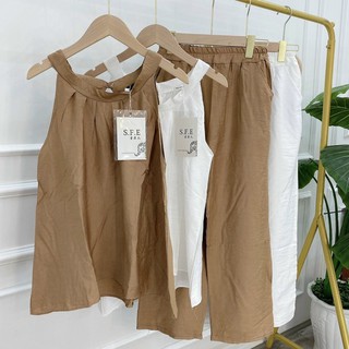 SET BỘ ÁO YẾM ĐŨI QUẦN SỚ DÀI